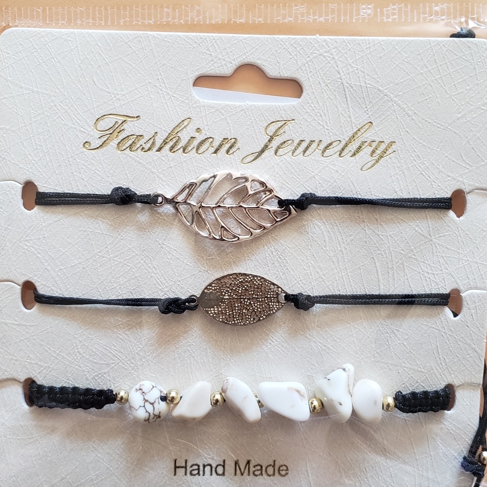 3 Pc Adjustable Cord Bracelet. $7